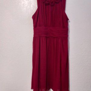 Fuchsia formal midi a-line dress